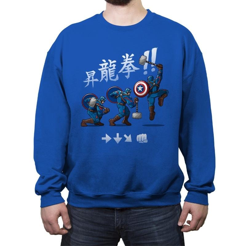 Cap Shoryuken - Anytime - Crew Neck Sweatshirt Crew Neck Sweatshirt RIPT Apparel Small / Royal