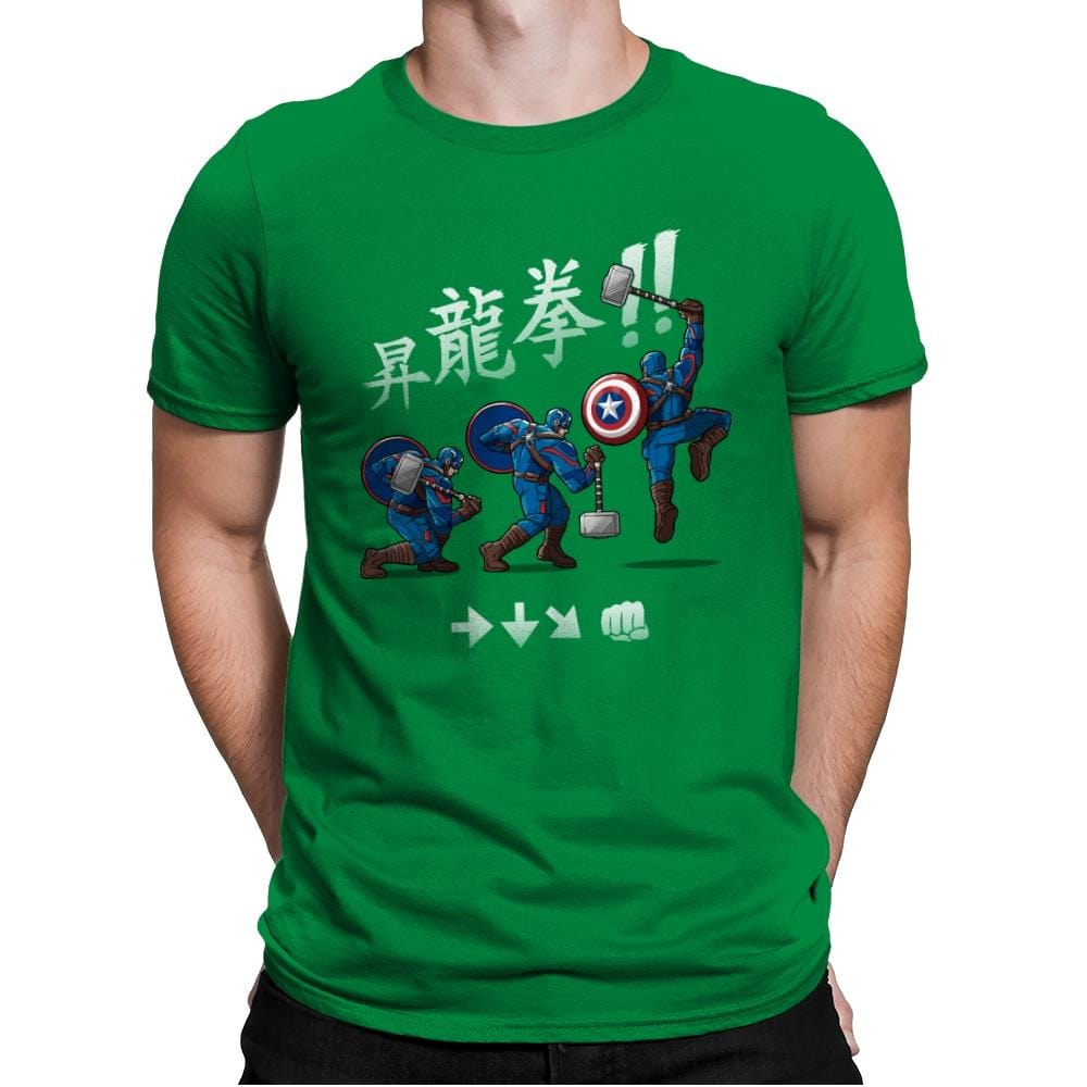 Cap Shoryuken - Anytime - Mens Premium T-Shirts RIPT Apparel Small / Kelly Green