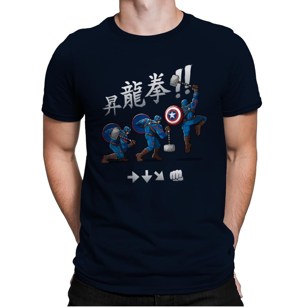 Cap Shoryuken - Anytime - Mens Premium T-Shirts RIPT Apparel Small / Midnight Navy