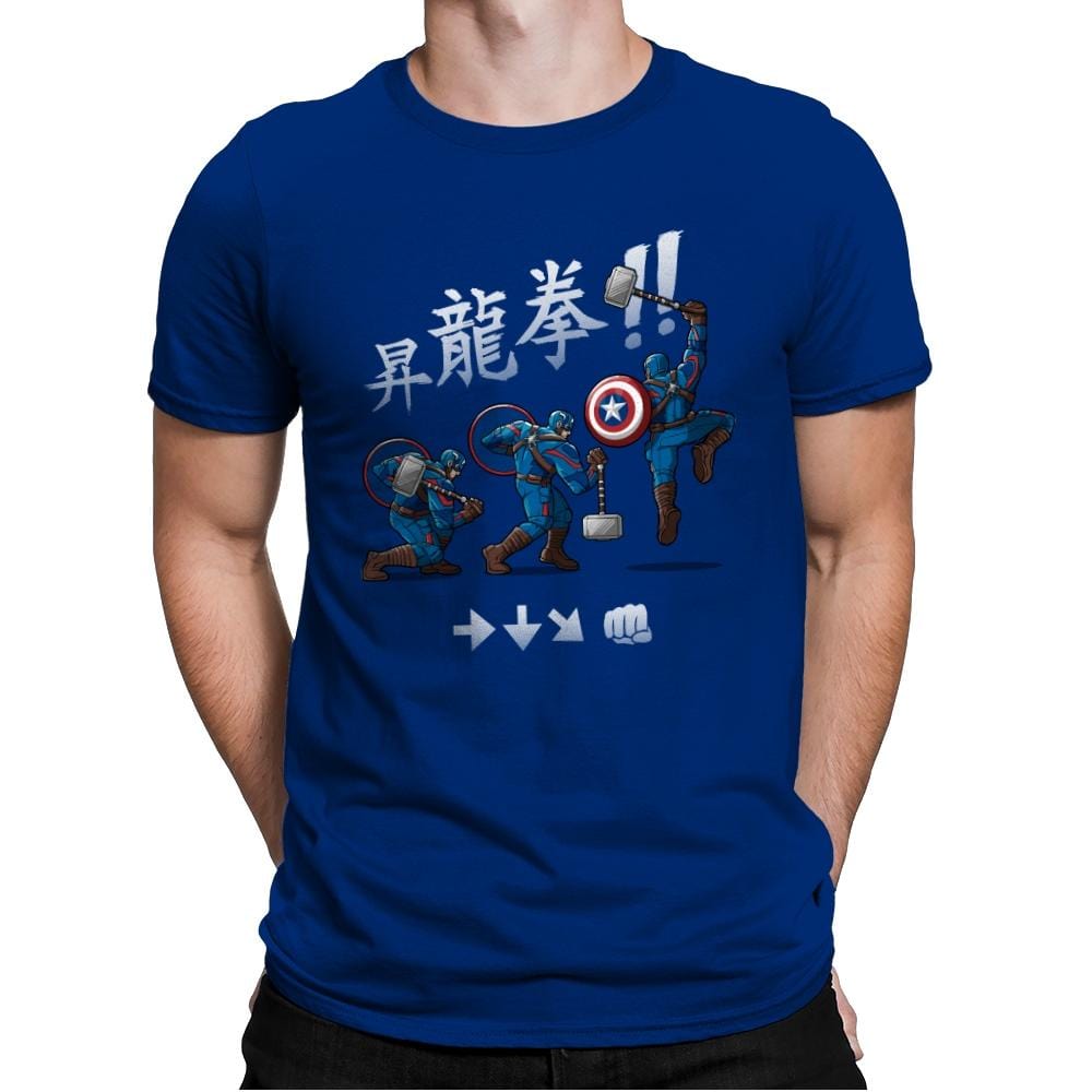 Cap Shoryuken - Anytime - Mens Premium T-Shirts RIPT Apparel Small / Royal