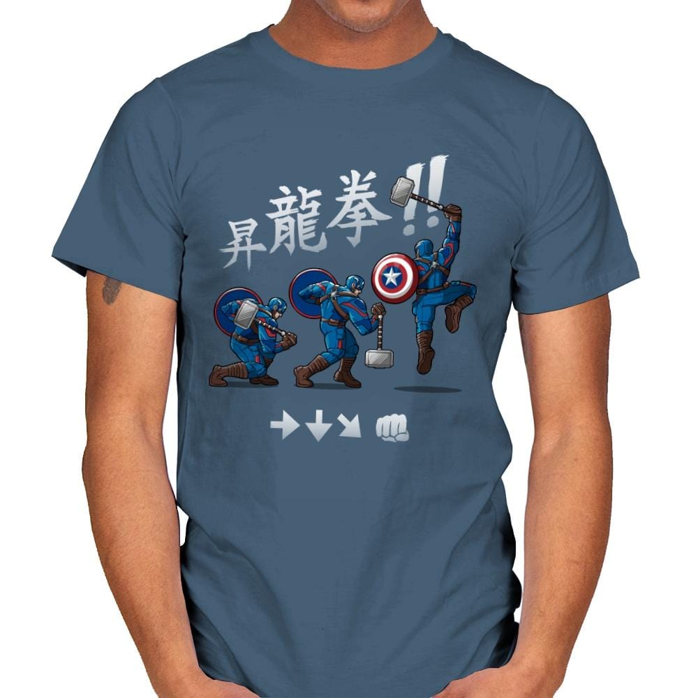 Cap Shoryuken - Anytime - Mens T-Shirts RIPT Apparel Small / Indigo Blue