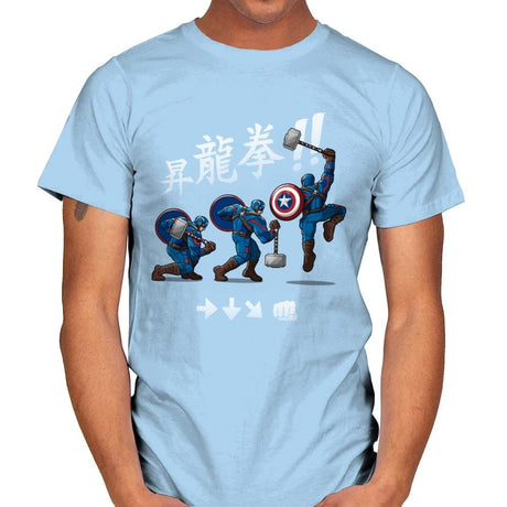 Cap Shoryuken - Anytime - Mens T-Shirts RIPT Apparel Small / Light Blue