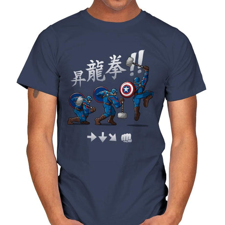 Cap Shoryuken - Anytime - Mens T-Shirts RIPT Apparel Small / Navy