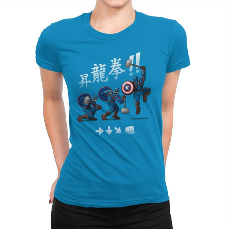 Cap Shoryuken - Anytime - Womens Premium T-Shirts RIPT Apparel Small / Turquoise