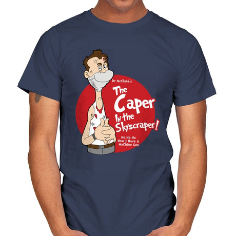 Caper in the Skyscraper - Mens T-Shirts RIPT Apparel Small / Navy