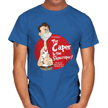 Caper in the Skyscraper - Mens T-Shirts RIPT Apparel Small / Royal
