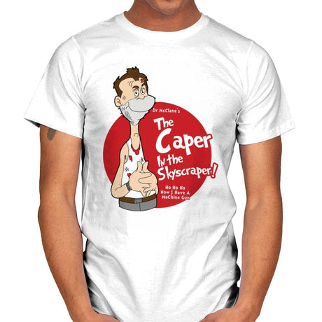 Caper in the Skyscraper - Mens T-Shirts RIPT Apparel Small / White
