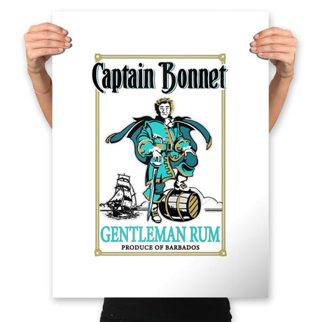 Captain Bonnet - Prints Posters RIPT Apparel 18x24 / White