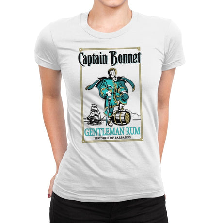 Captain Bonnet - Womens Premium T-Shirts RIPT Apparel Small / White