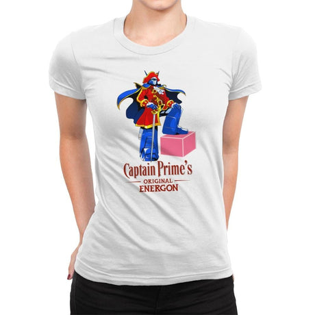 Captain P.'s Original Energon Exclusive - Shirtformers - Womens Premium T-Shirts RIPT Apparel Small / White