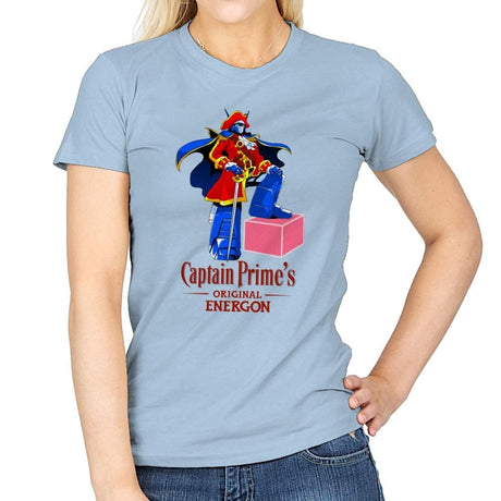 Captain P.'s Original Energon Exclusive - Shirtformers - Womens T-Shirts RIPT Apparel Small / Light Blue