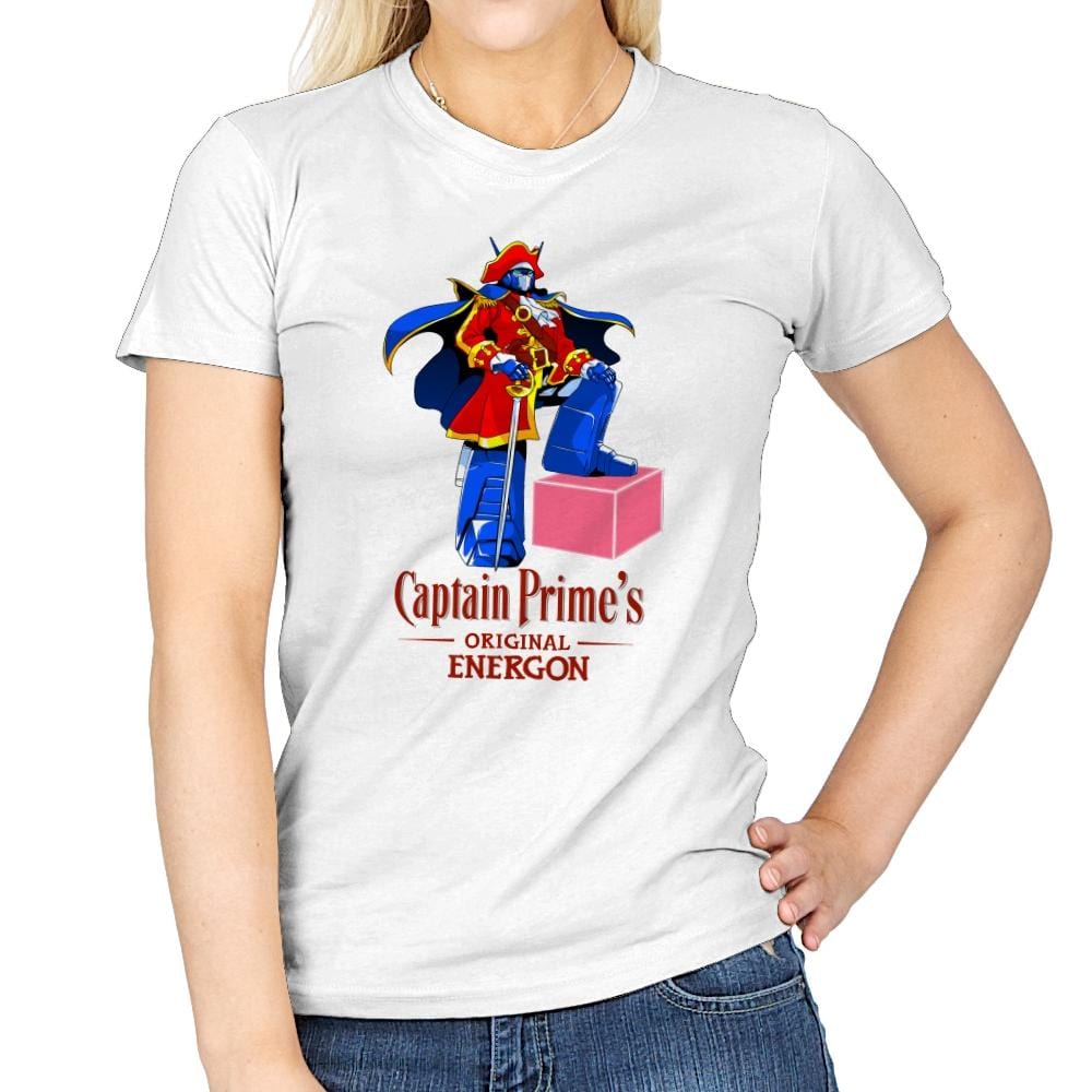 Captain P.'s Original Energon Exclusive - Shirtformers - Womens T-Shirts RIPT Apparel Small / White