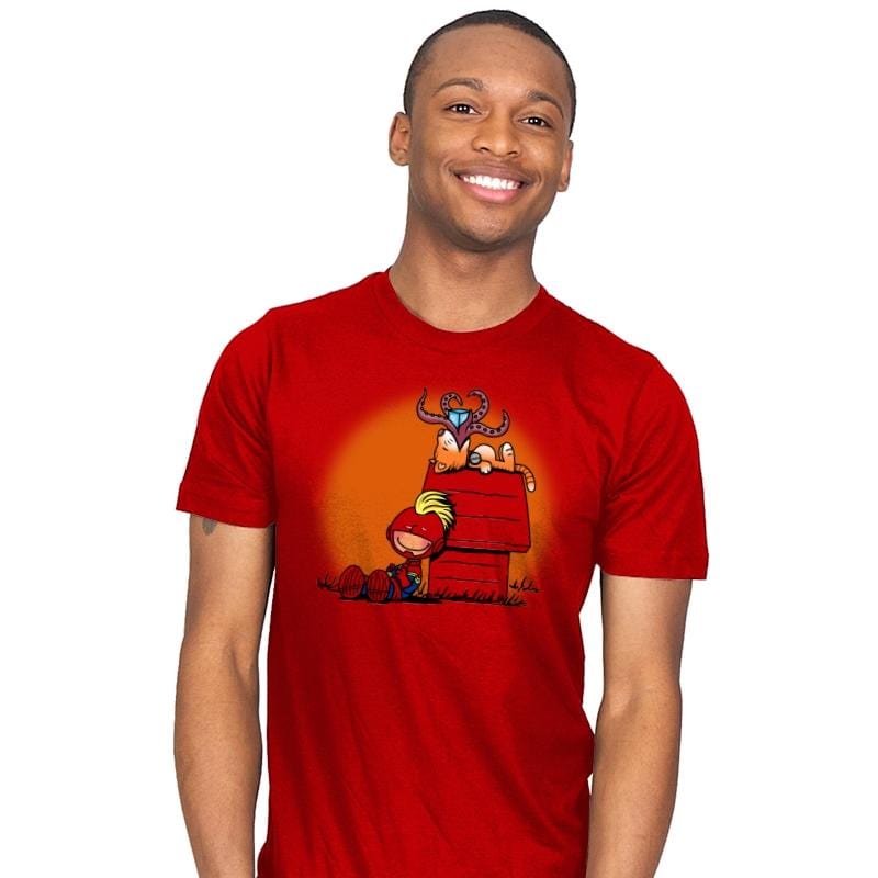 Captain Peanuts - Mens T-Shirts RIPT Apparel Small / Red