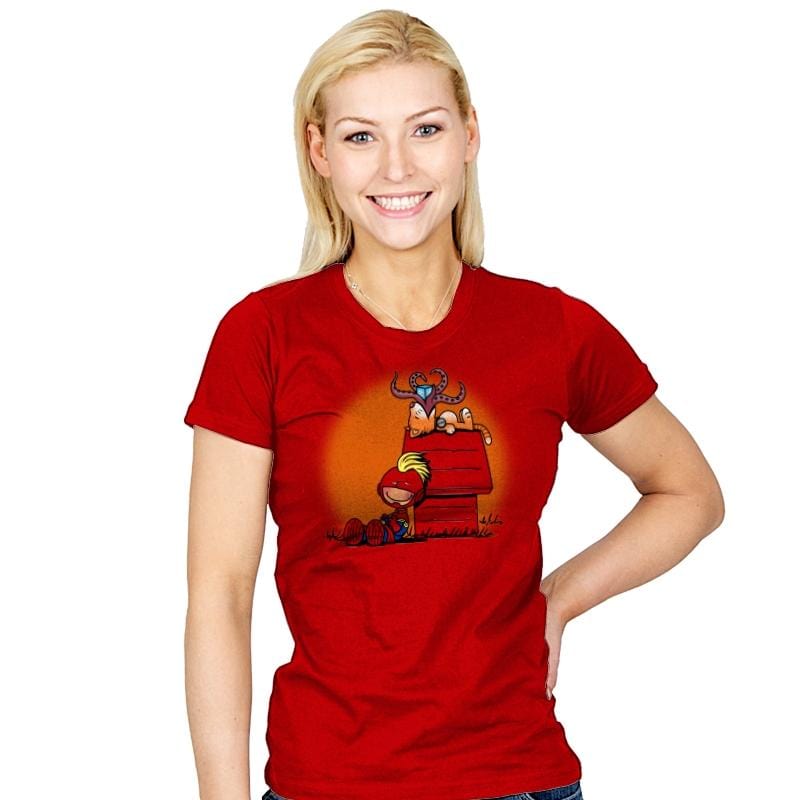 Captain Peanuts - Womens T-Shirts RIPT Apparel Small / Red