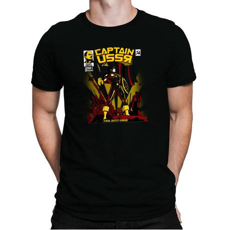 Captain USSR: Issue 1 Exclusive - Mens Premium T-Shirts RIPT Apparel Small / Black