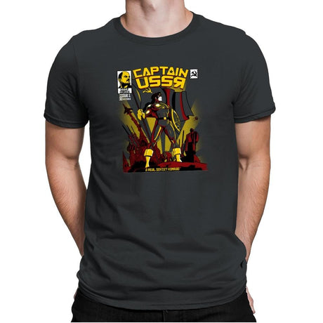 Captain USSR: Issue 1 Exclusive - Mens Premium T-Shirts RIPT Apparel Small / Heavy Metal