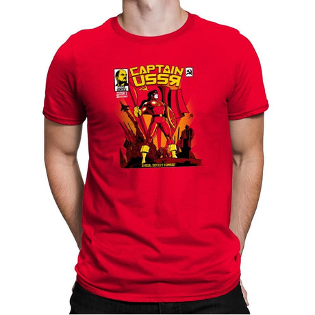 Captain USSR: Issue 1 Exclusive - Mens Premium T-Shirts RIPT Apparel Small / Red