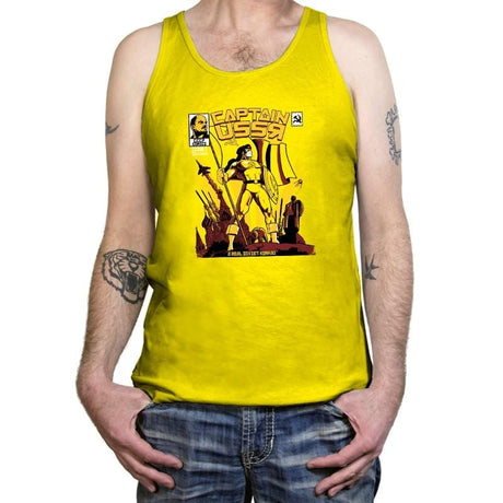 Captain USSR: Issue 1 Exclusive - Tanktop Tanktop RIPT Apparel X-Small / Neon Yellow