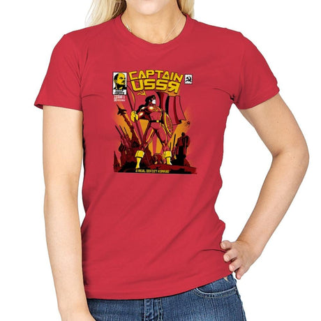 Captain USSR: Issue 1 Exclusive - Womens T-Shirts RIPT Apparel Small / Red