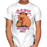 Capy Mother's Day - Mens T-Shirts RIPT Apparel Small / White