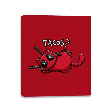 Care For Some Tacos? - Canvas Wraps Canvas Wraps RIPT Apparel 11x14 / Red