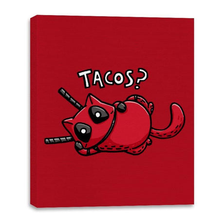 Care For Some Tacos? - Canvas Wraps Canvas Wraps RIPT Apparel 16x20 / Red