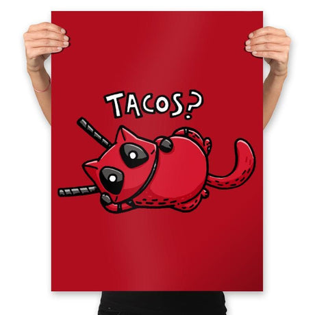 Care For Some Tacos? - Prints Posters RIPT Apparel 18x24 / Red