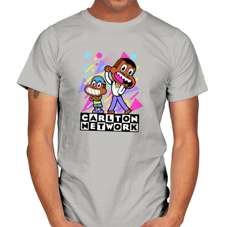 Carlton Network - Mens T-Shirts RIPT Apparel Small / Ice Grey