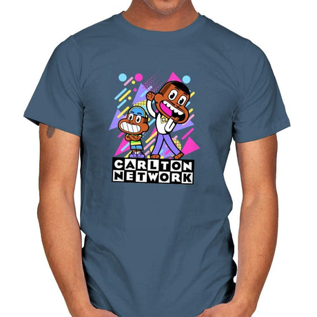 Carlton Network - Mens T-Shirts RIPT Apparel Small / Indigo Blue