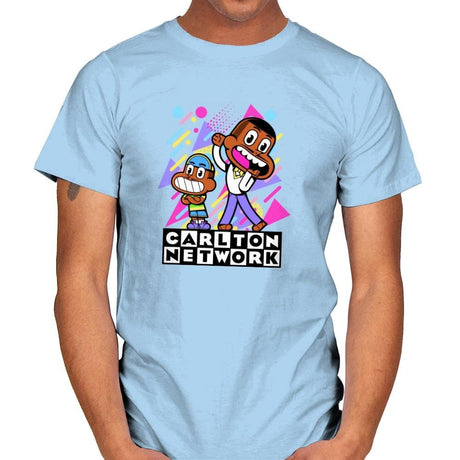 Carlton Network - Mens T-Shirts RIPT Apparel Small / Light Blue