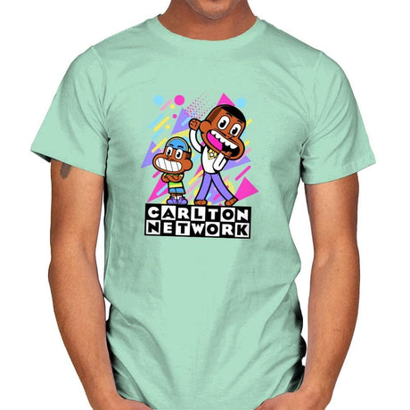 Carlton Network - Mens T-Shirts RIPT Apparel Small / Mint Green