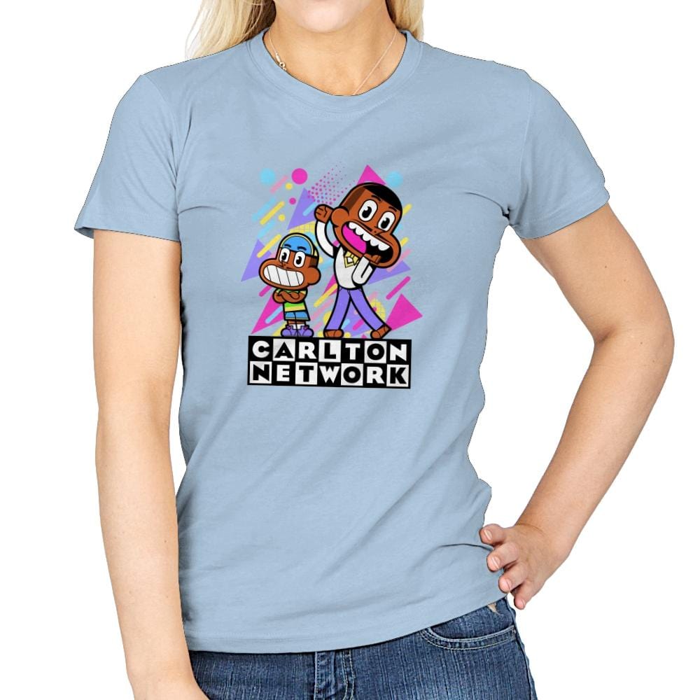 Carlton Network - Womens T-Shirts RIPT Apparel Small / Light Blue