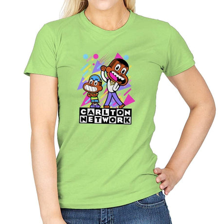 Carlton Network - Womens T-Shirts RIPT Apparel Small / Mint Green