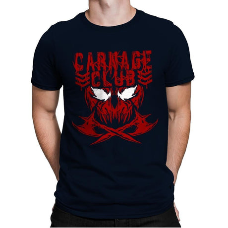 CARNAGE CLUB Exclusive - Mens Premium T-Shirts RIPT Apparel Small / Midnight Navy