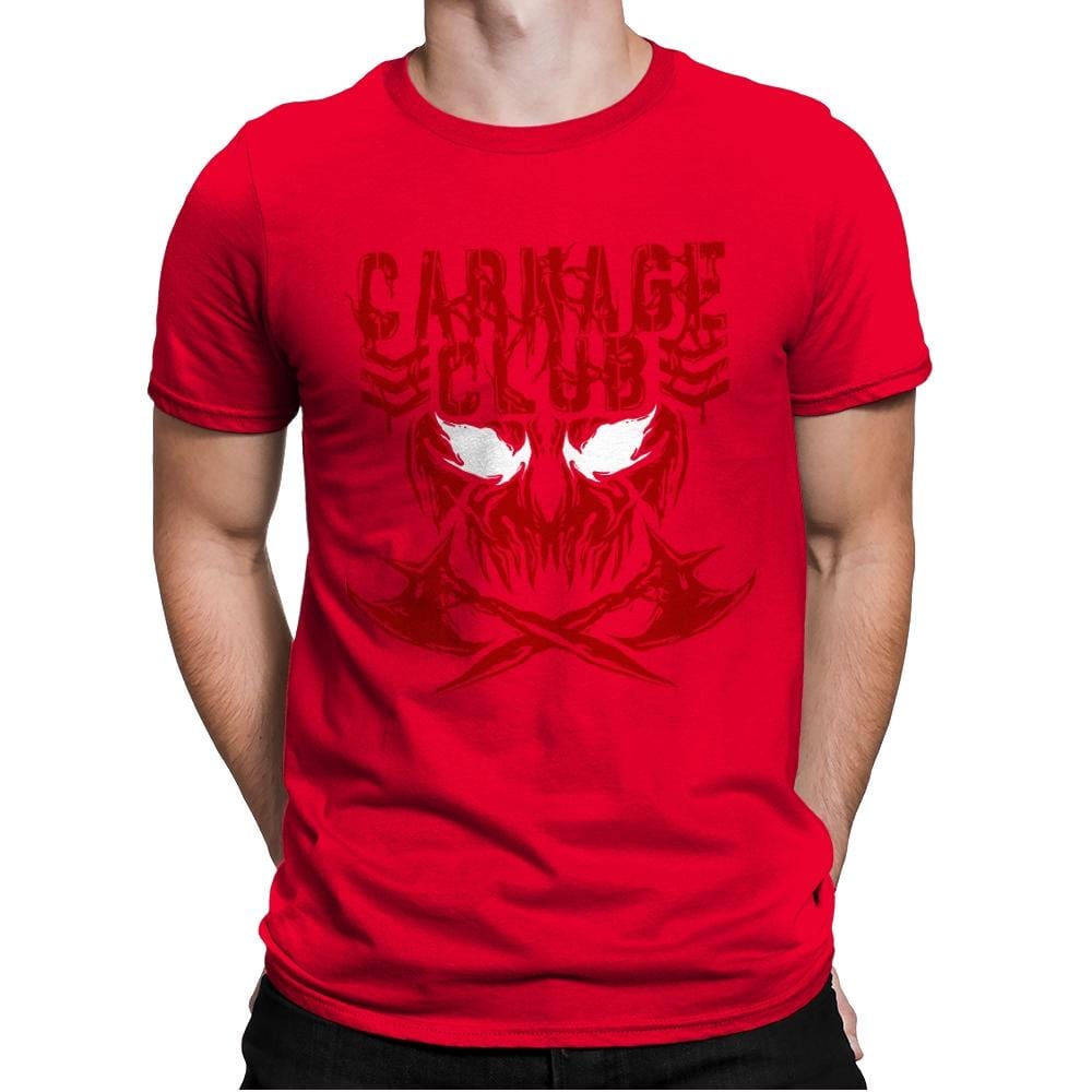 CARNAGE CLUB Exclusive - Mens Premium T-Shirts RIPT Apparel Small / Red