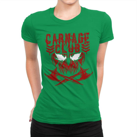 CARNAGE CLUB Exclusive - Womens Premium T-Shirts RIPT Apparel Small / Kelly Green