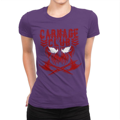 CARNAGE CLUB Exclusive - Womens Premium T-Shirts RIPT Apparel Small / Purple Rush