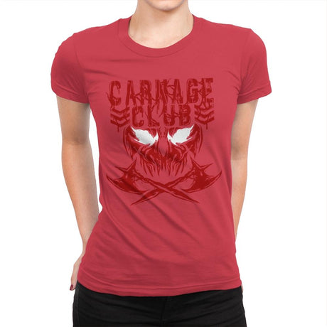 CARNAGE CLUB Exclusive - Womens Premium T-Shirts RIPT Apparel Small / Red