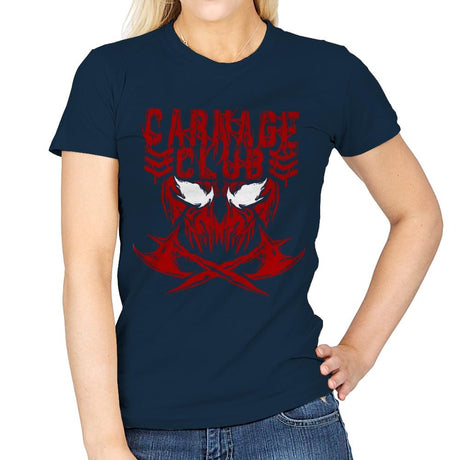 CARNAGE CLUB Exclusive - Womens T-Shirts RIPT Apparel Small / Navy