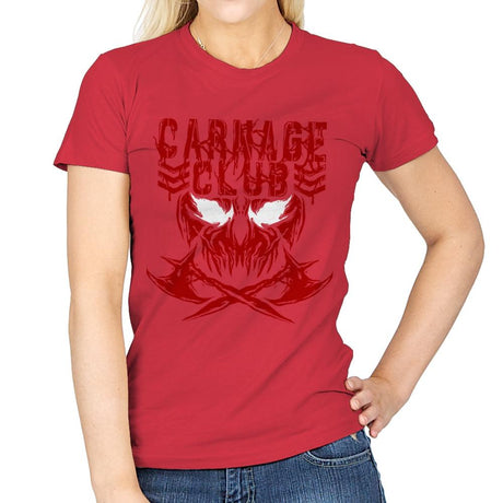 CARNAGE CLUB Exclusive - Womens T-Shirts RIPT Apparel Small / Red