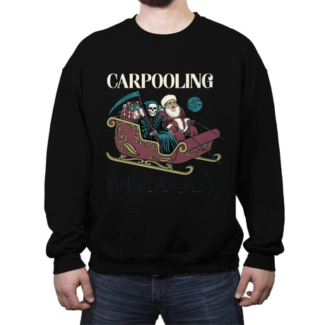 Carpooling - Crew Neck Sweatshirt Crew Neck Sweatshirt RIPT Apparel Small / Black