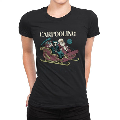 Carpooling - Womens Premium T-Shirts RIPT Apparel Small / Black