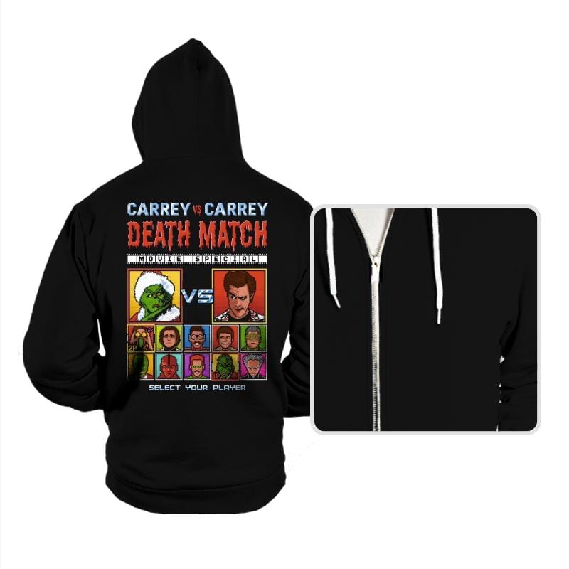 Carrey Death Match - Hoodies Hoodies RIPT Apparel Small / Black