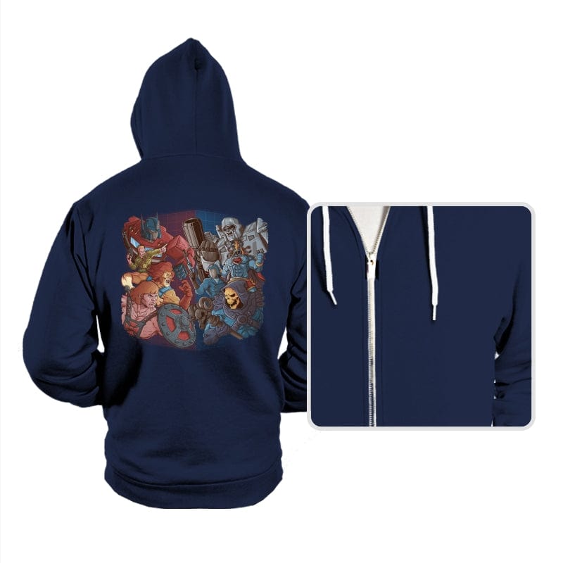 Cartoon Clash! - Hoodies Hoodies RIPT Apparel Small / Navy