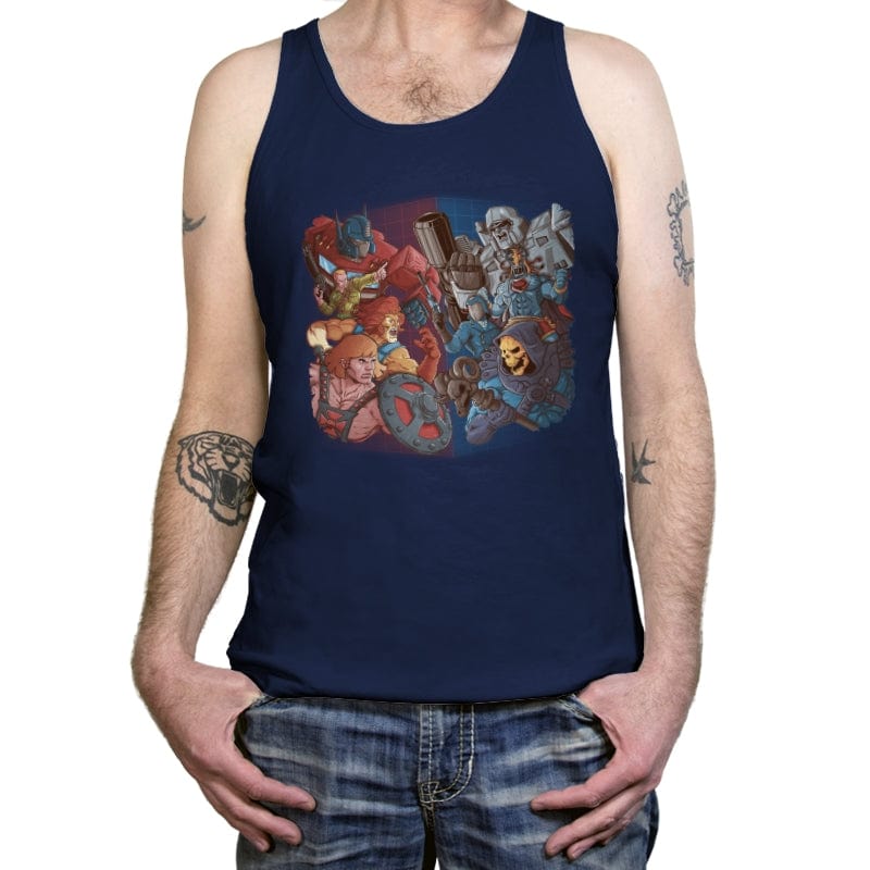 Cartoon Clash! - Tanktop Tanktop RIPT Apparel X-Small / Navy