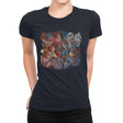 Cartoon Clash! - Womens Premium T-Shirts RIPT Apparel Small / Midnight Navy