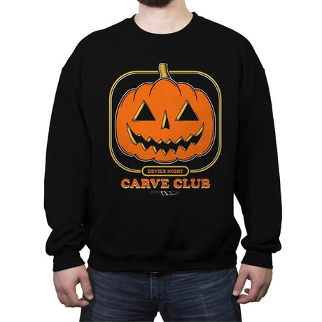 Carve Club - Crew Neck Sweatshirt Crew Neck Sweatshirt RIPT Apparel Small / Black