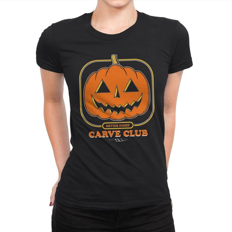 Carve Club - Womens Premium T-Shirts RIPT Apparel Small / Black