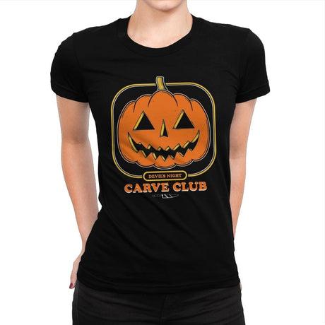 Carve Club - Womens Premium T-Shirts RIPT Apparel Small / Indigo