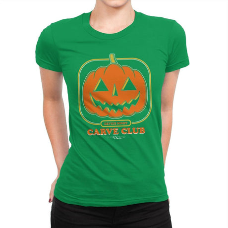 Carve Club - Womens Premium T-Shirts RIPT Apparel Small / Kelly Green